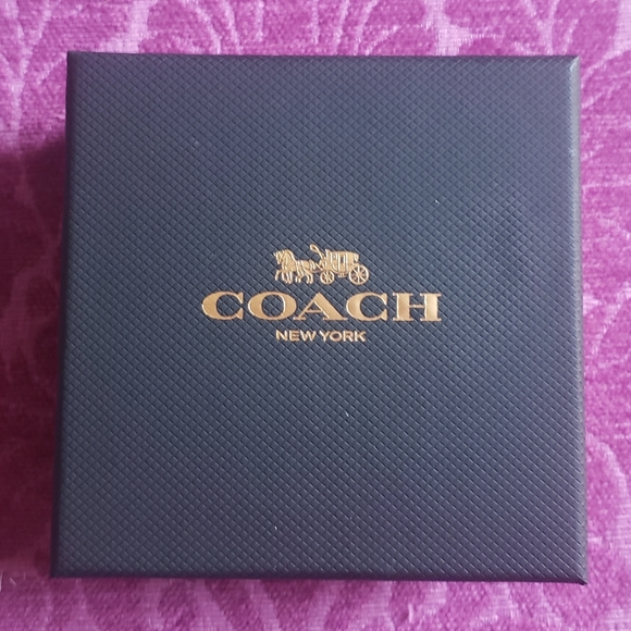 NIB Coach C Stone Heart Stud Earrings Set - Picture 3 of 4